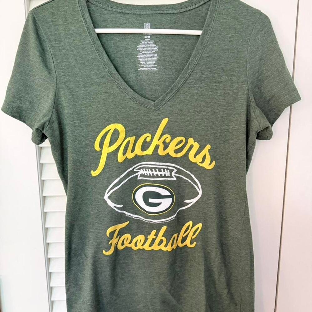 Nfl green packers football v neck shirt